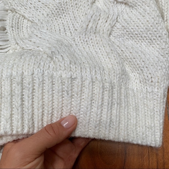 IRO Fighla Distressed Sweater White Alpaca, Wool Blend L - Picture 10 of 14